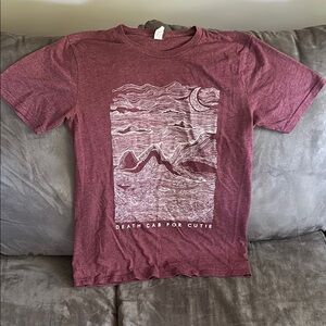 Maroon Death Cab for Cutie Graphic T-Shirt